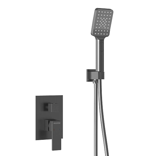 Душевая система GROSSMAN Style 501.K35.05.420 скрытого монтажа графит сатиновый Душевая система GROSSMAN Style 501.K35.05.420 скрытого монтажа графит сатиновый