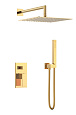 Душевая система Boheme QUBIC Gold встраиваемая 474-3-G золото