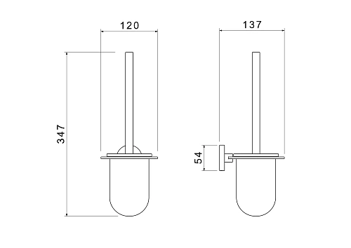 Ершик для унитаза Aquatek ОБЕРОН AQ4210CR хром Ершик для унитаза Aquatek ОБЕРОН AQ4210CR хром