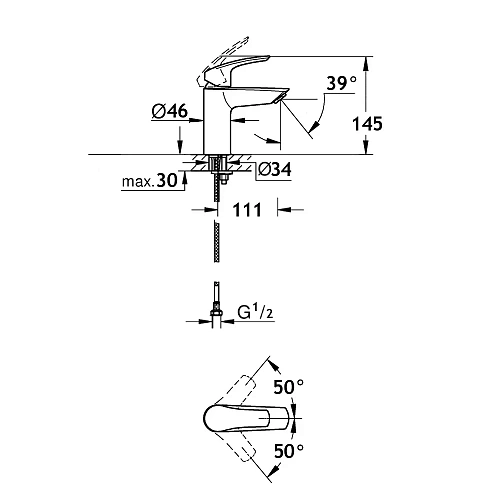 Смеситель для раковины AQUAme Prato AQM P6110 AQUAme хром AQMP6110 Смеситель для раковины AQUAme Prato AQM P6110 AQUAme хром AQMP6110