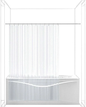 Карниз для ванны Aquanet прямой 180 00157486 Карниз для ванны Aquanet прямой 180 00157486