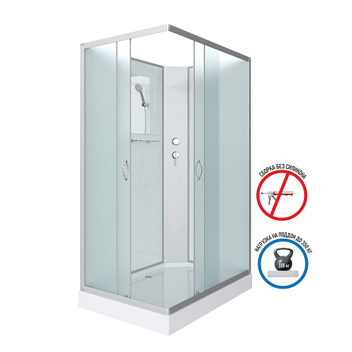 Душевая кабина Niagara Classic NG-43975-14QBK (900х700х2000) низкий поддон (13см) стекло матовое 439753QBK Душевая кабина Niagara Classic NG-43975-14QBK (900х700х2000) низкий поддон (13см) стекло матовое 439753QBK