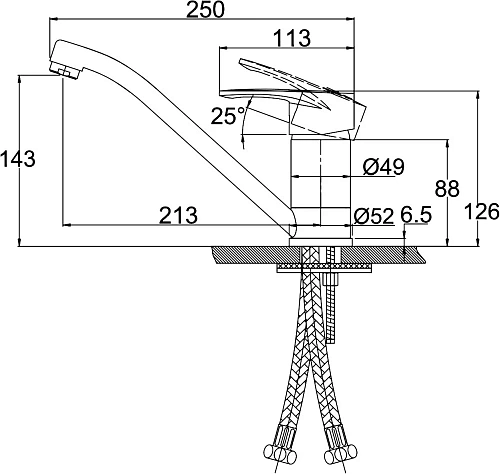 Смеситель для кухни Kaiser City 21133 Смеситель для кухни Kaiser City 21133