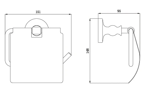 Держатель туалетной бумаги Rush Crete CR35111 с крышкой Держатель туалетной бумаги Rush Crete CR35111 с крышкой