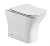 Унитаз приставной CeramaLux 215D белый с крышкой микролифт