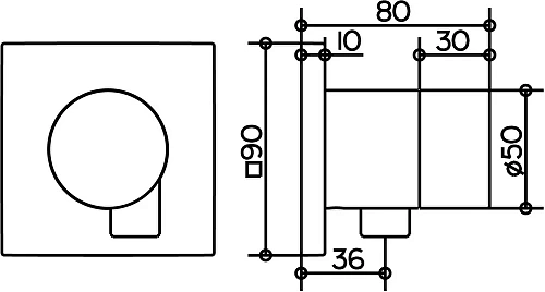 Вентиль запорный Keuco IXMO 59557070102 Вентиль запорный Keuco IXMO 59557070102
