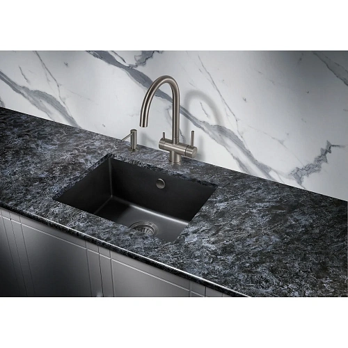 Кухонная мойка Milacio Leon 55 Cuarzo (MC.77081), черный матовый Кухонная мойка Milacio Leon 55 Cuarzo (MC.77081), черный матовый