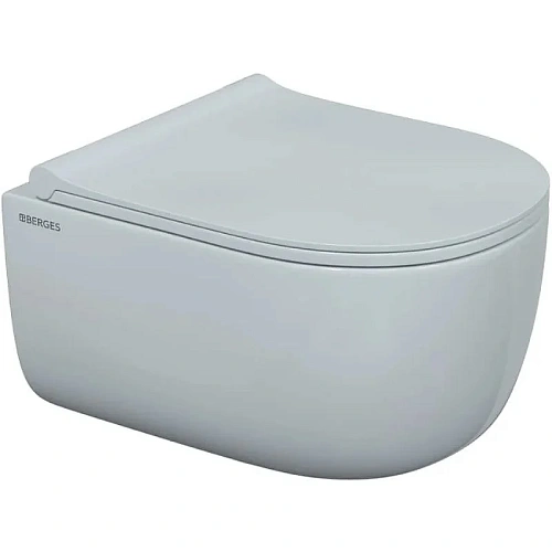 Унитаз подвесной BERGES EGO Rimless сиденье дюропласт Toma Slim SO микролифт, быстросьем 082111 Унитаз подвесной BERGES EGO Rimless сиденье дюропласт Toma Slim SO микролифт, быстросьем 082111