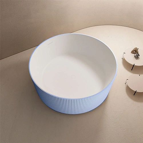 Ванна отдельностоящая ABBER AS9679Blau 150x150 универсальная, голубой искусственный камень Ванна отдельностоящая ABBER AS9679Blau 150x150 универсальная, голубой искусственный камень