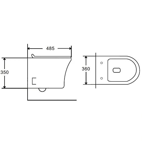 Унитаз подвесной Orange C01-100W безободковый, сиденье с микролифтом Унитаз подвесной Orange C01-100W безободковый, сиденье с микролифтом