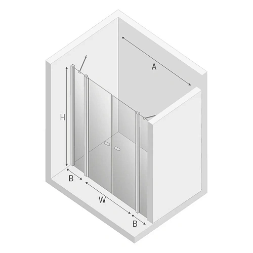 Душевая дверь NEW TRENDY NEW SOLEO 130x195 D-0257A (хром) Душевая дверь NEW TRENDY NEW SOLEO 130x195 D-0257A (хром)