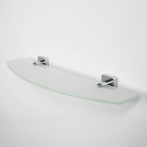 Полка WasserKRAFT Lippe K-6524 стеклянная хром Полка WasserKRAFT Lippe K-6524 стеклянная хром