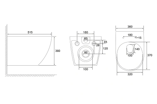 Унитаз подвесной ABBER Ultra AC1301 белый с ультратонким ободком Унитаз подвесной ABBER Ultra AC1301 белый с ультратонким ободком