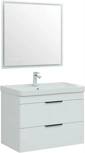 Тумба под раковину Aquanet Ирис new 815 белый глянец (2 ящика) 00310146 Тумба под раковину Aquanet Ирис new 815 белый глянец (2 ящика) 00310146