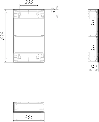 Комплект мебели DIWO Архангельск 40 подвесная, дуб сонома 569590 Комплект мебели DIWO Архангельск 40 подвесная, дуб сонома 569590