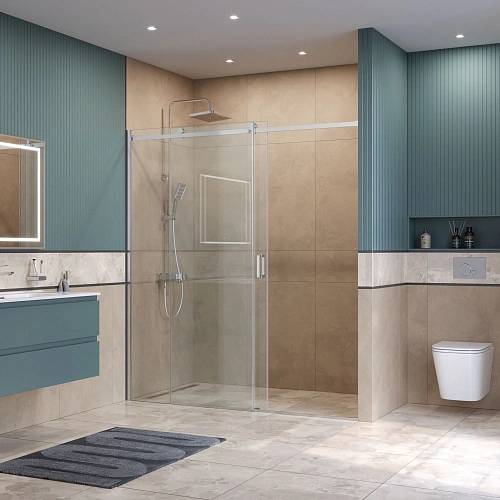 Душевая дверь BelBagno SOFT_CLOSE-2-BF-1-180-C-Cr 180 см, профиль хром, стекло прозрачное Душевая дверь BelBagno SOFT_CLOSE-2-BF-1-180-C-Cr 180 см, профиль хром, стекло прозрачное