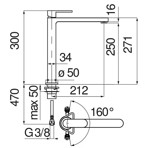 Смеситель для кухни NOBILI UP UP94713CR Смеситель для кухни NOBILI UP UP94713CR
