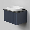Тумба с раковиной и столешницей La Fenice Terra Blu grigio 80 NFNC-01-TER-BG-60-3-M-GB синяя матовая