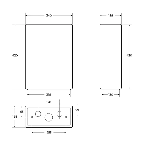 Чаша напольного унитаза CEZARES LUX CZR-159-CPR безободковая Чаша напольного унитаза CEZARES LUX CZR-159-CPR безободковая