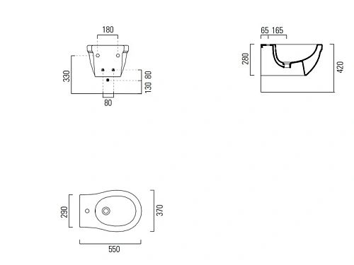 Биде подвесное GSI Classic 8765111 Биде подвесное GSI Classic 8765111