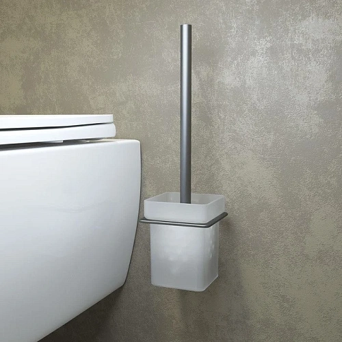 Ершик для унитаза IDDIS Slide (SLIGMG0i47) матовое стекло, графит Ершик для унитаза IDDIS Slide (SLIGMG0i47) матовое стекло, графит