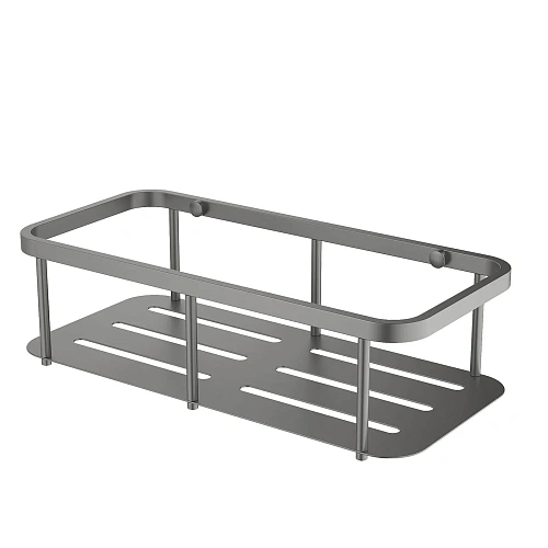 Полка Aquatek AQ4936BGM черный хром шлифованный Полка Aquatek AQ4936BGM черный хром шлифованный