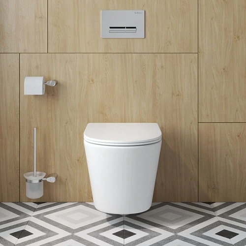 Унитаз подвесной BelBagno TRE-TOR BB5180CH-TOR/SC безободковый c сиденьем Унитаз подвесной BelBagno TRE-TOR BB5180CH-TOR/SC безободковый c сиденьем