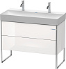 Картинка анонса товара «тумба под раковину duravit xsquare xs444402222 напольная 98 см белая глянцевый»