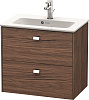 Картинка анонса товара «тумба под раковину duravit brioso br411001021 подвесная 62 см орех темный»