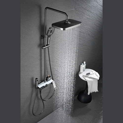 Душевая система Black&White UK5012MG Gunmetal Душевая система Black&White UK5012MG Gunmetal