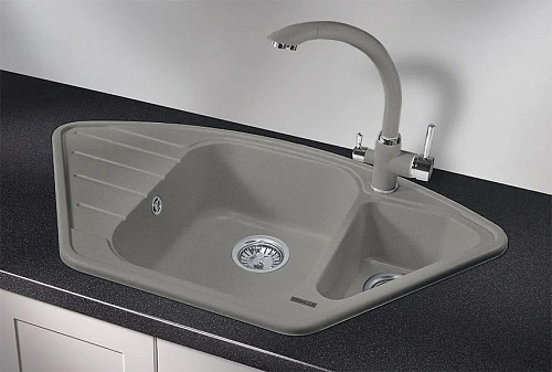 Кухонная мойка Granula 9101, АЛЮМИНИУМ кухонная мойка, кварц 900х520 Кухонная мойка Granula 9101, АЛЮМИНИУМ кухонная мойка, кварц 900х520