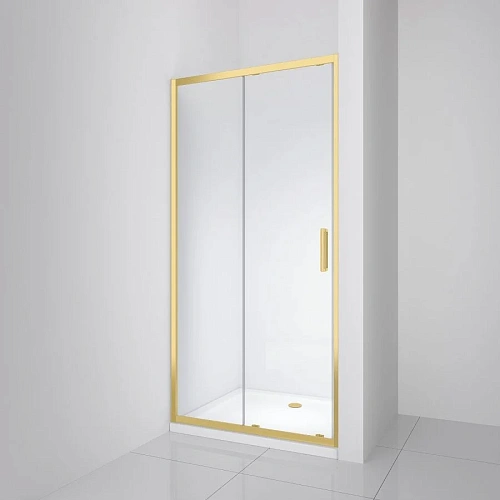 Душевая дверь BelBagno LUCE-BF-1-100-C-ORO 100 см, профиль золото, стекло прозрачное Душевая дверь BelBagno LUCE-BF-1-100-C-ORO 100 см, профиль золото, стекло прозрачное