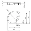 Душевой поддон Radaway Rodos B900 4D99155-03 90x90 Душевой поддон Radaway Rodos B900 4D99155-03 90x90