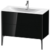 Картинка анонса товара «тумба под раковину duravit xviu xv43030b240 напольная 101 см черный глянцевый»