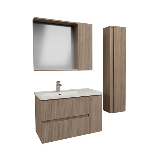 Зеркальный шкаф GROSSMAN ЮНИТ-80 см, универсальный кадена вуд 80x70 208011 Зеркальный шкаф GROSSMAN ЮНИТ-80 см, универсальный кадена вуд 80x70 208011