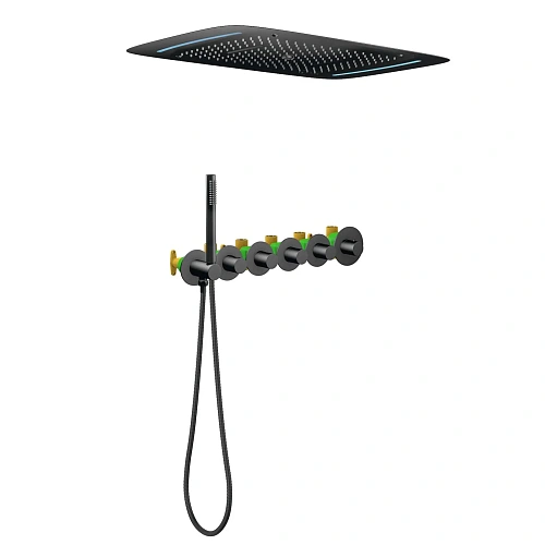 Душевая система Timo Saona SX-2319/03SM встраиваемая с термостатом черный Душевая система Timo Saona SX-2319/03SM встраиваемая с термостатом черный