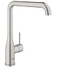 Картинка анонса товара «смеситель для кухни grohe accent с поворотным l-образным изливом, суперсталь (30423dc0)»