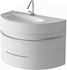 Картинка анонса товара «тумба с раковиной de aqua эскалада 100 l белый, подвесная с ручкой 00212676»