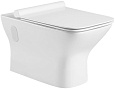 Детальная картинка товара «унитаз подвесной aquanet rimless cube-w cl-12248d с сиденьем»