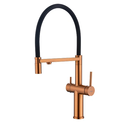 Смеситель для кухниRaglo R20.63.33 с подключением к фильтру, гибкий излив, матовая медь Смеситель для кухниRaglo R20.63.33 с подключением к фильтру, гибкий излив, матовая медь
