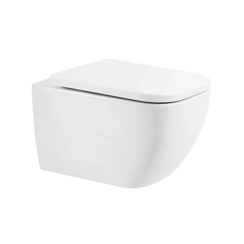 Унитаз подвесной BelBagno ALPINA BB10100CHR/SC безободковый с сиденьем дюропласт soft close Унитаз подвесной BelBagno ALPINA BB10100CHR/SC безободковый с сиденьем дюропласт soft close