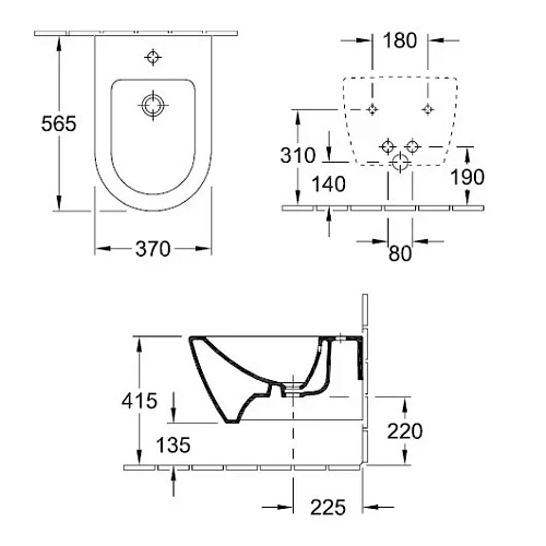 Биде подвесное Villeroy & Boch 2DAY2 54980001 (5498 00 01) Биде подвесное Villeroy & Boch 2DAY2 54980001 (5498 00 01)