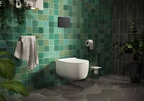 Комплект унитаза BERGES FLOE с инсталляцией NOVUM525, кнопкой L5 Soft Touch черной, сиденье дюроплас 043279 Комплект унитаза BERGES FLOE с инсталляцией NOVUM525, кнопкой L5 Soft Touch черной, сиденье дюроплас 043279