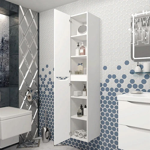 Шкаф-пенал Opadiris Элеганс 30, белый матовый, левый Z0000014967 Шкаф-пенал Opadiris Элеганс 30, белый матовый, левый Z0000014967