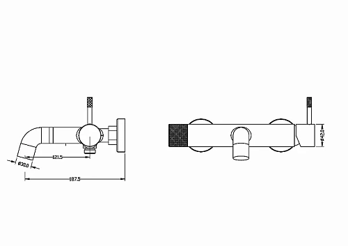 Смеситель для ванны Boheme Uno 463-SGM Gunmetal Shiny Смеситель для ванны Boheme Uno 463-SGM Gunmetal Shiny