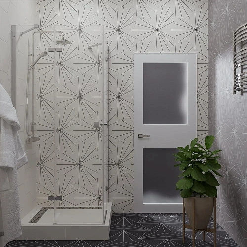 Душевой уголок DIWO Муром 90х90 профиль хром глянцевый 571079 Душевой уголок DIWO Муром 90х90 профиль хром глянцевый 571079