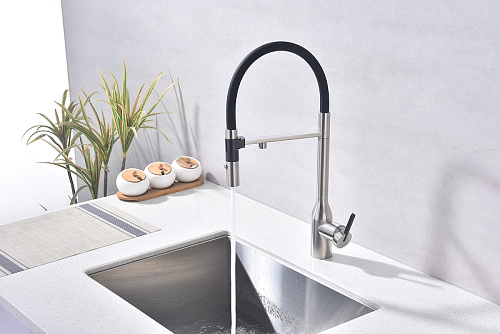 Смеситель для кухни Paulmark Magneto One брашированная сталь Ma213188-BS Смеситель для кухни Paulmark Magneto One брашированная сталь Ma213188-BS