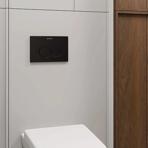 Клавиша смыва Milacio Standart MCU.203 две кнопки, механическая, черный матовый R-style Клавиша смыва Milacio Standart MCU.203 две кнопки, механическая, черный матовый R-style