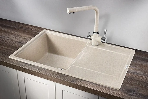 Кухонная мойка Granula 7804, ПИРИТ, кварц 780х500 Кухонная мойка Granula 7804, ПИРИТ, кварц 780х500