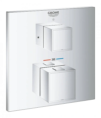Смеситель для душа GROHE Grohtherm Cube, хром (24153000) внешняя часть термостата Смеситель для душа GROHE Grohtherm Cube, хром (24153000) внешняя часть термостата